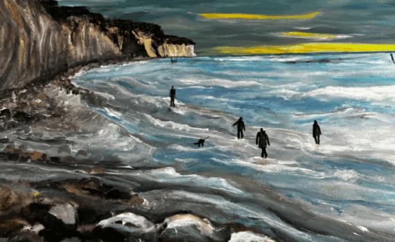 Menschen auf dem Eis